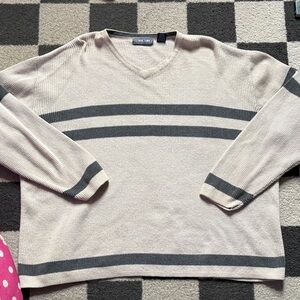 Men's Cream and Gray Sweater vintage